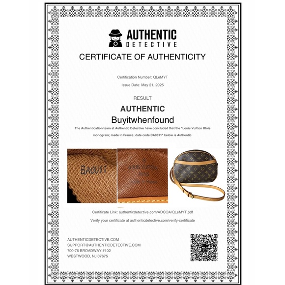 LOUIS VUITTON Monogram Blois Crossbody Shoulder Bag WITH: LV Dust Bag COA - Picture 3 of 17